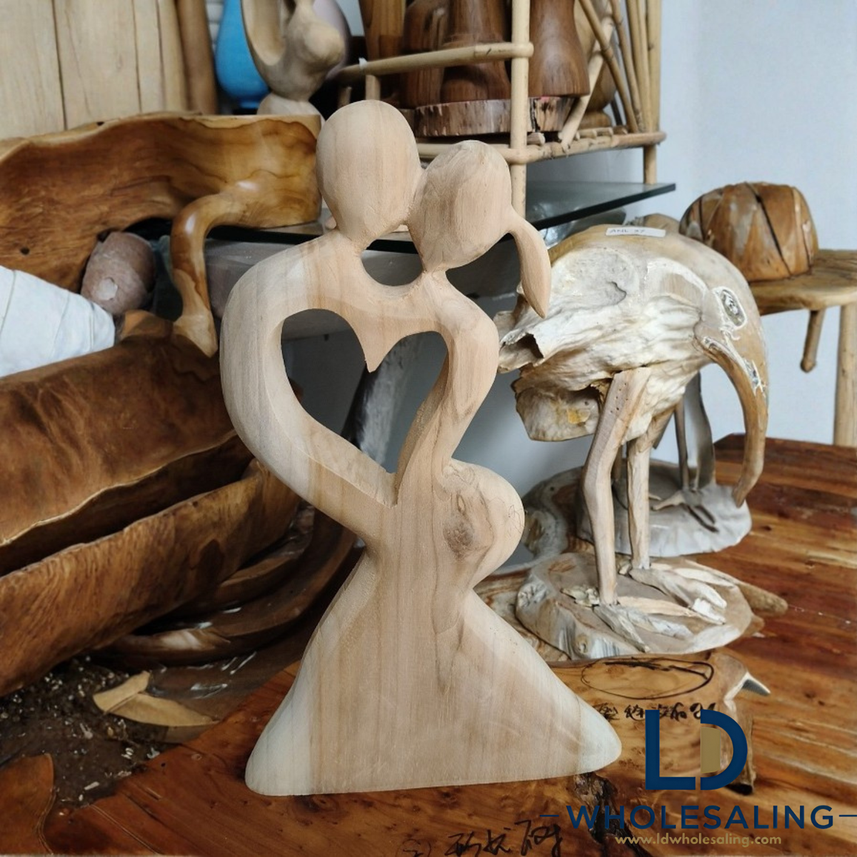 Abstract Love Couple Statue