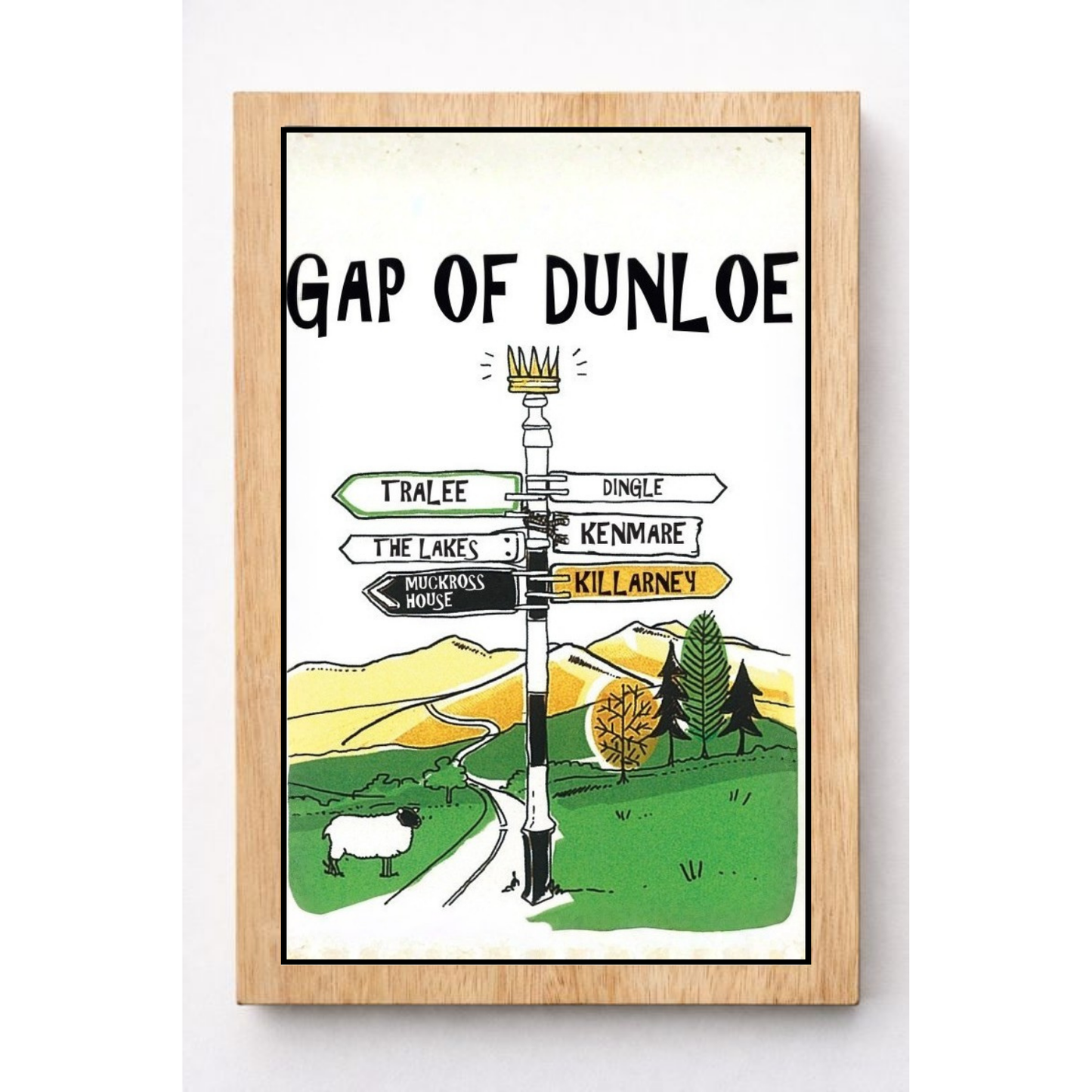Gap of Dunloe Sign - Green Fox