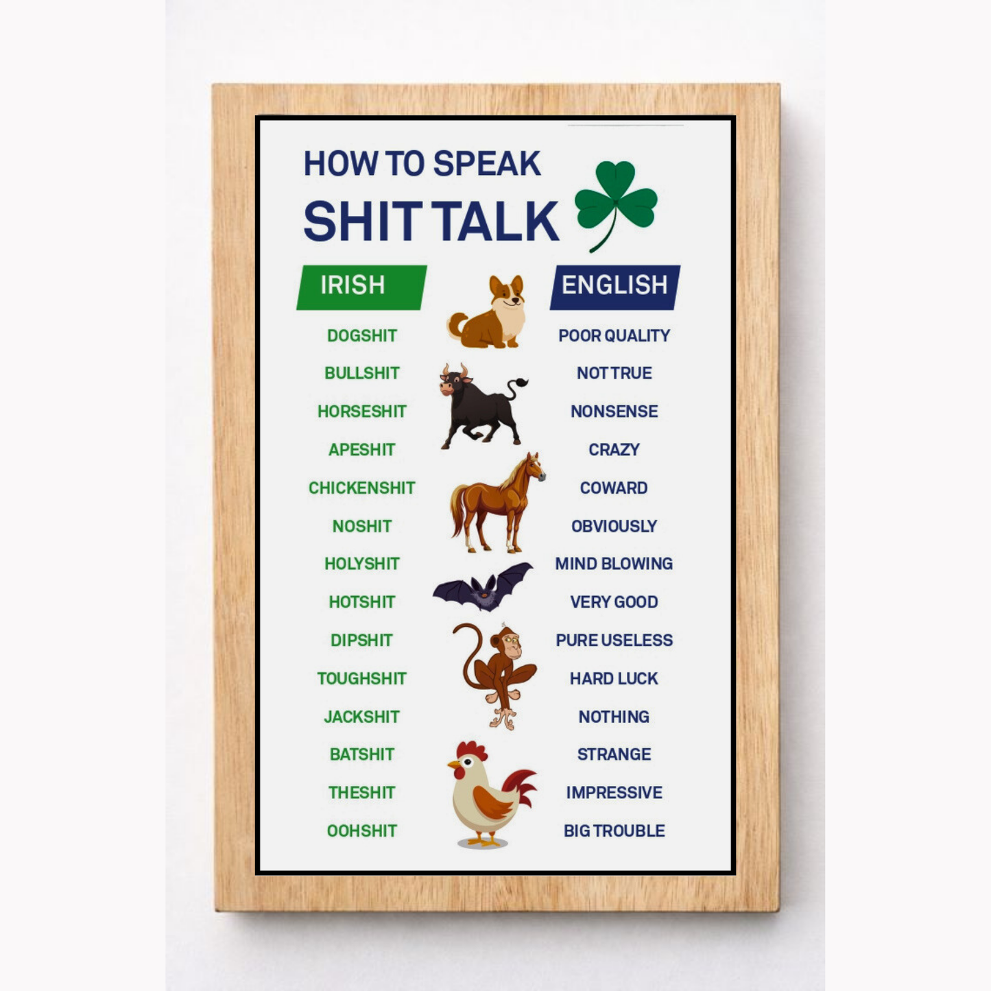 Shit Talk Sign - Green Fox