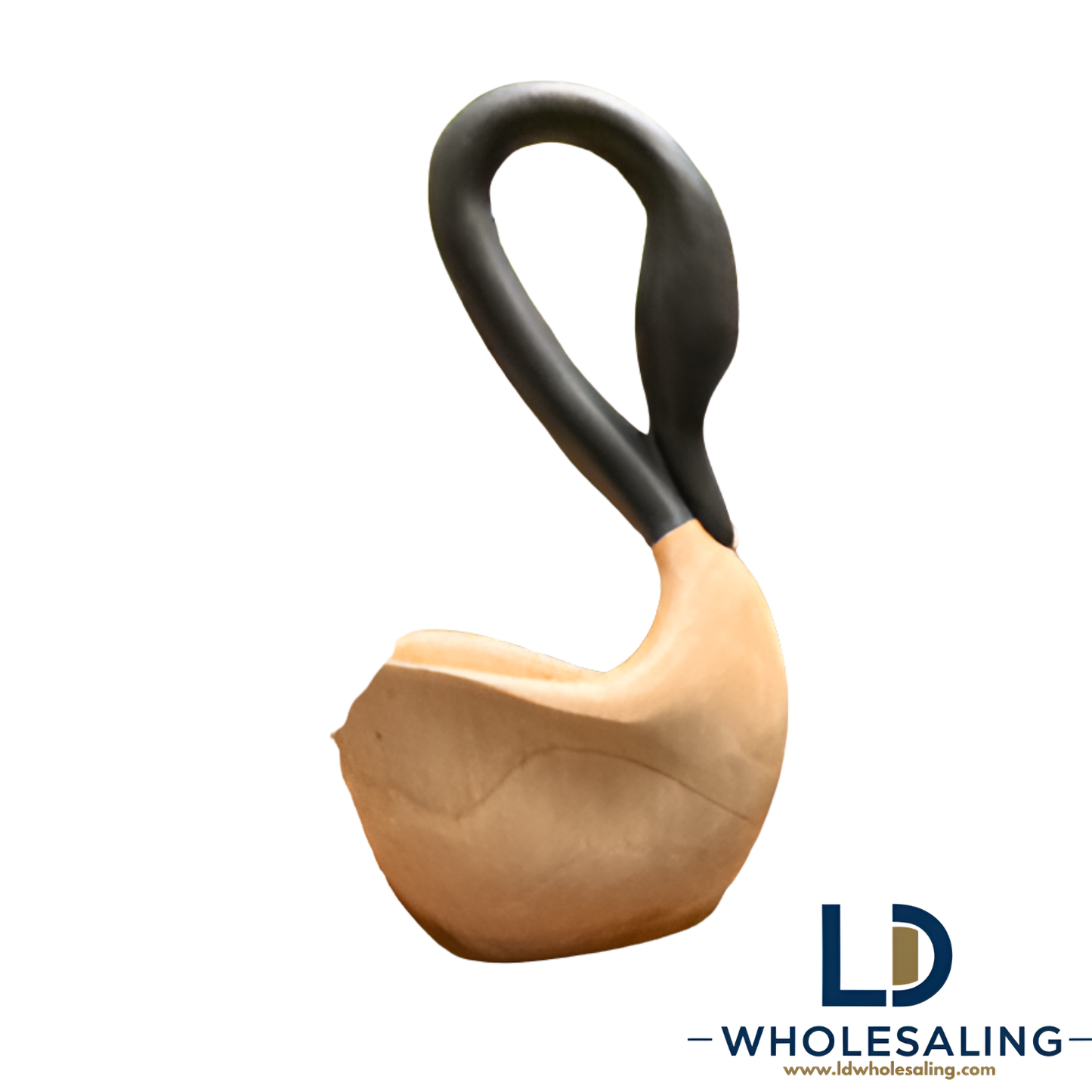 Curved Teak Wood Swan Bowl