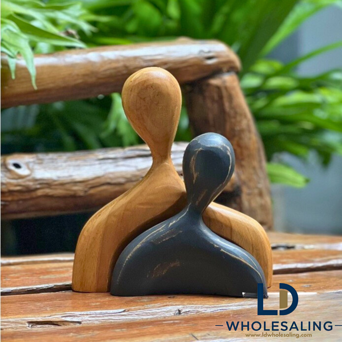 Abstract Couple Figurine Set